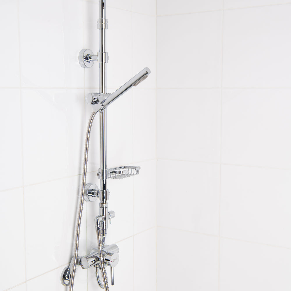 QUOSS AURA RAINFALL SHOWER SET ROUND 505MM CHROME