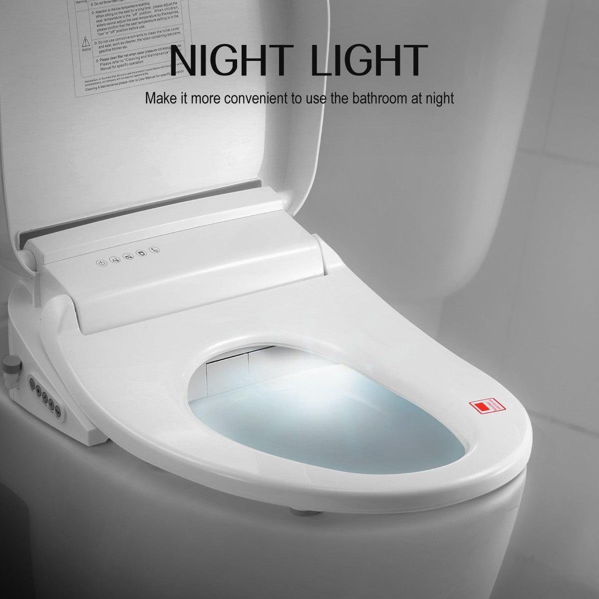 QUOSS SMART ELECTRONIC BIDET / WASHLET WITH REMOTE CONTROL GLOSS WHITE