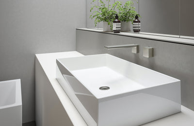 PHOENIX ALIA WALL BASIN BATH OUTLET 200MM BRUSHED NICKEL