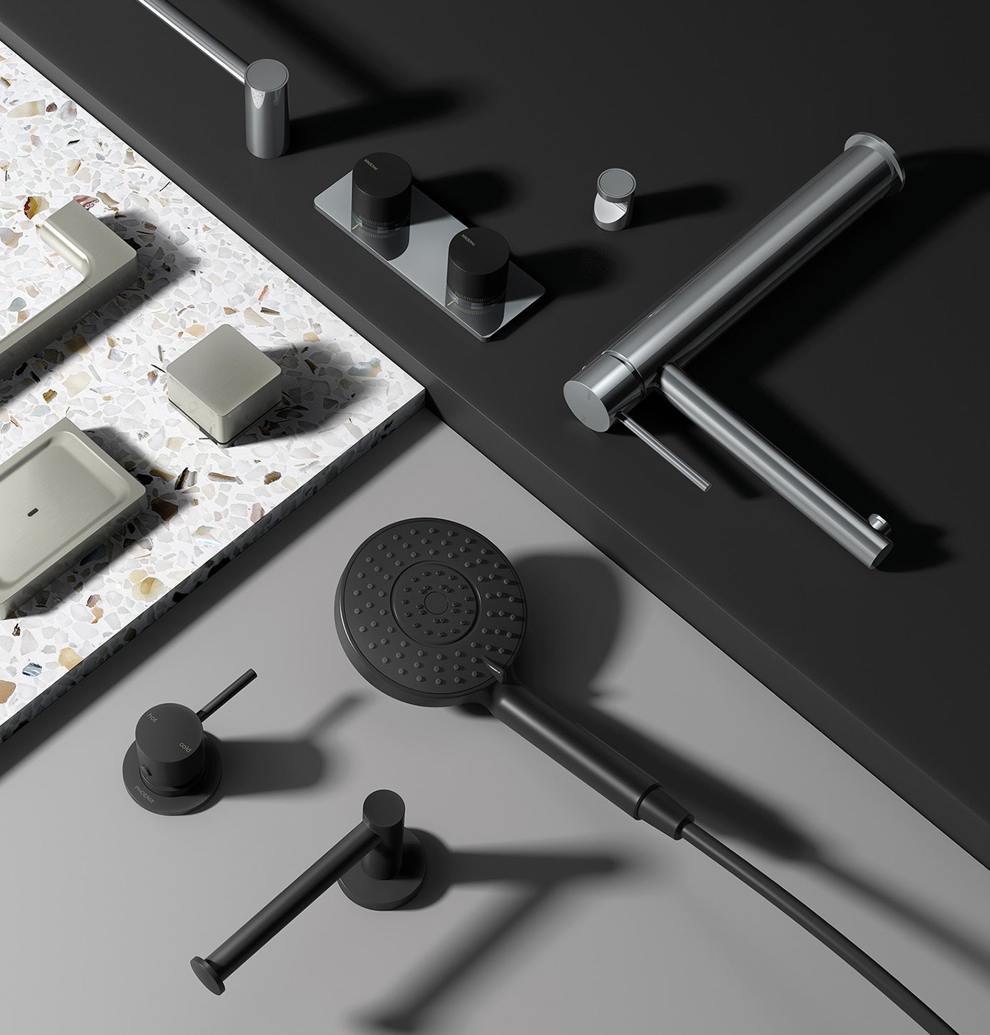 PHOENIX VIVID SLIMELINE ROBE HOOK CHROME 35MM