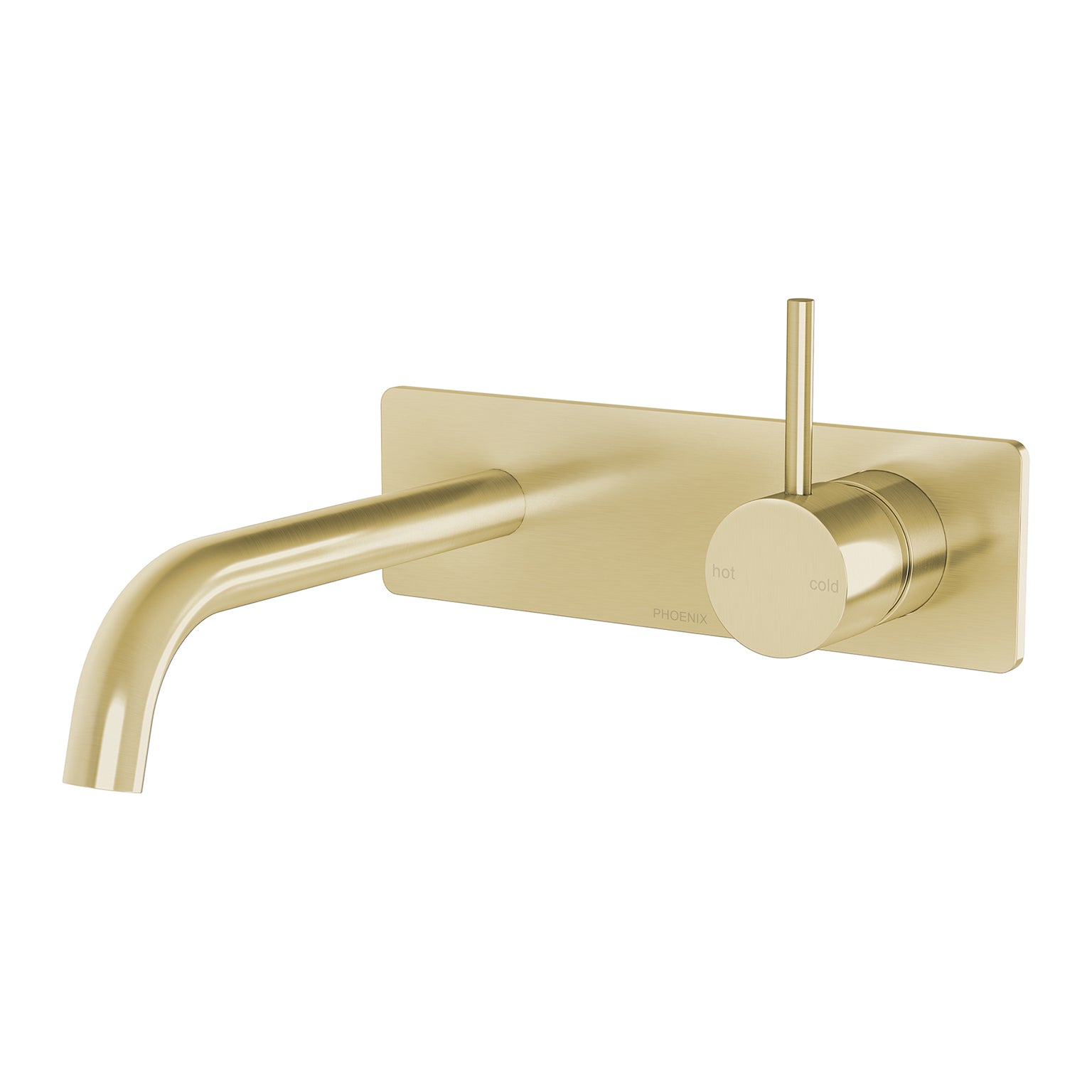 PHOENIX VIVID SLIMLINE UP BASIN BATH WALL MIXER SET BRUSHED GOLD