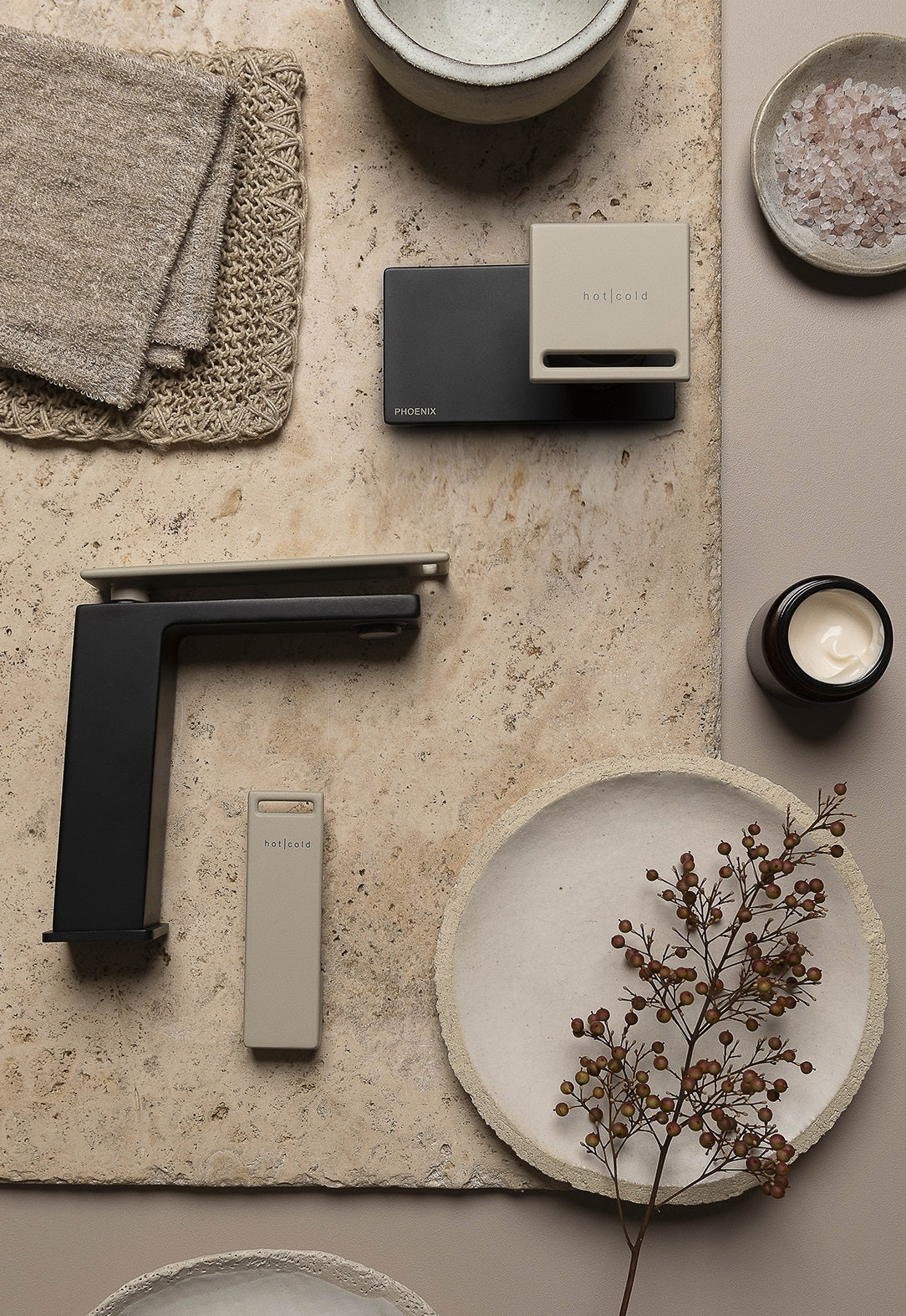 PHOENIX ZIMI SHOWER / WALL MIXER 116MM MATTE BLACK