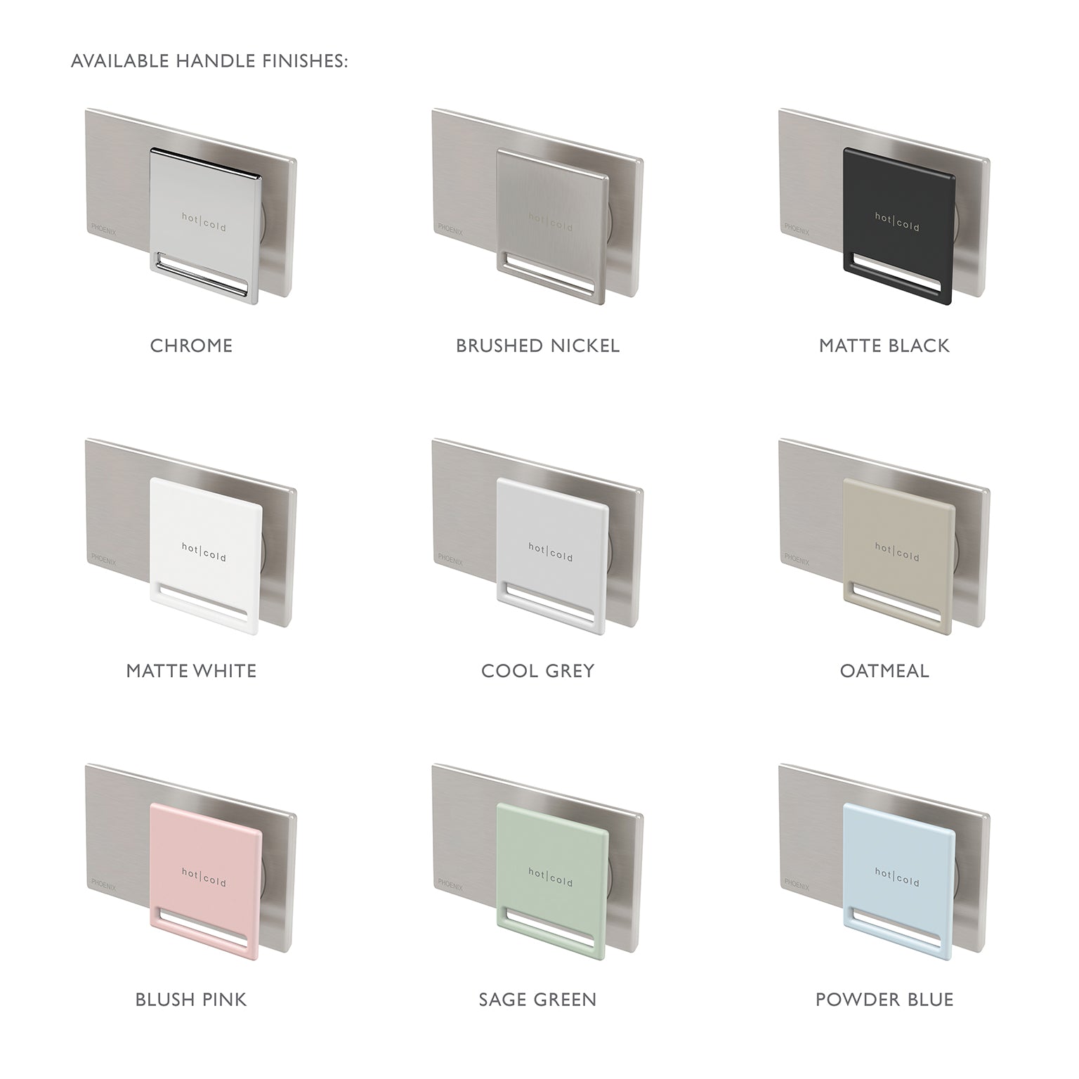 PHOENIX ZIMI SHOWER / WALL MIXER 116MM BRUSHED NICKEL