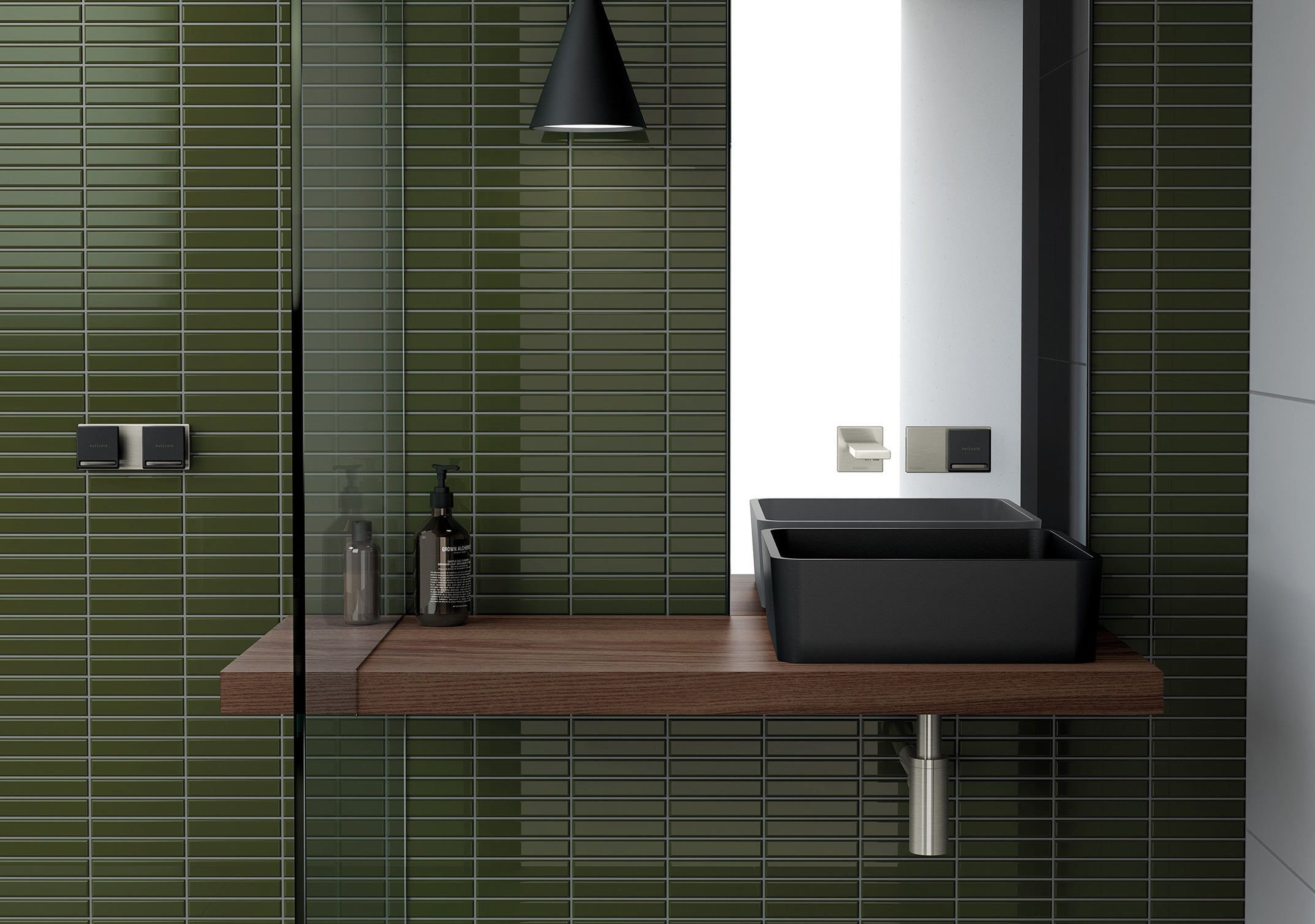 PHOENIX ZIMI SHOWER / WALL MIXER 116MM BRUSHED NICKEL