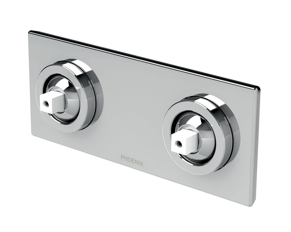 PHOENIX ZIMI TWIN SHOWER / WALL MIXER 153MM CHROME