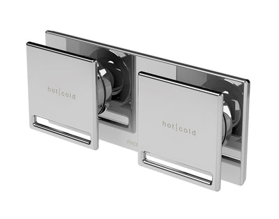 PHOENIX ZIMI TWIN SHOWER / WALL MIXER 153MM CHROME