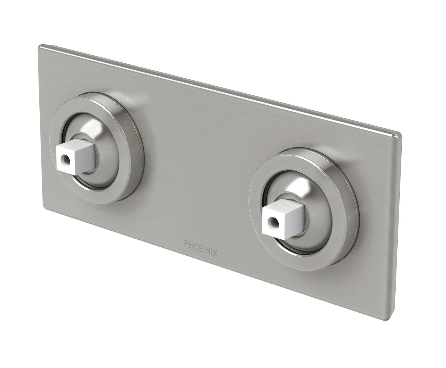 PHOENIX ZIMI TWIN SHOWER / WALL MIXER 153MM BRUSHED NICKEL
