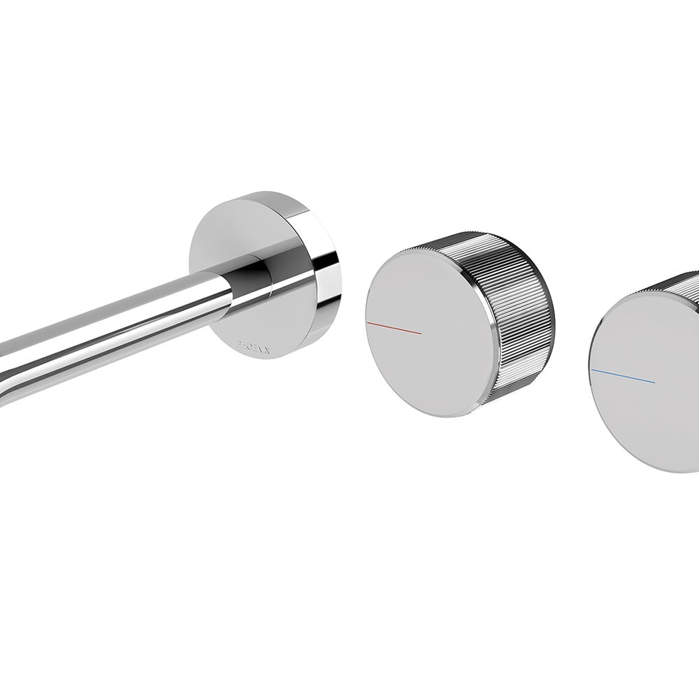 PHOENIX AXIA WALL BASIN / BATH CURVED OUTLET HOSTESS SET 180MM CHROME