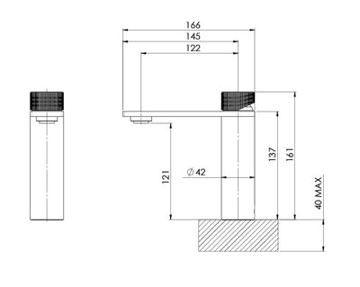 PHOENIX AXIA BASIN MIXER BRUSHED NICKEL