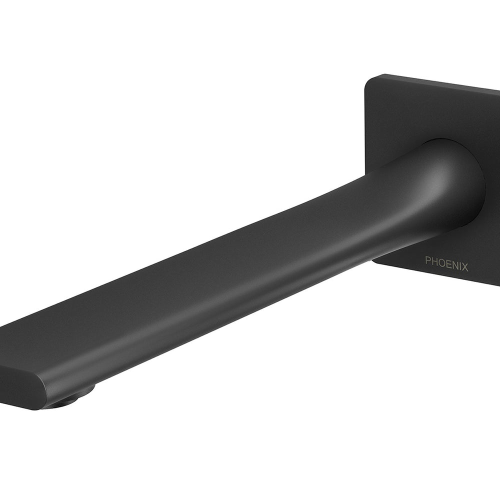 PHOENIX TEEL WALL BASIN OUTLET 200MM MATTE BLACK
