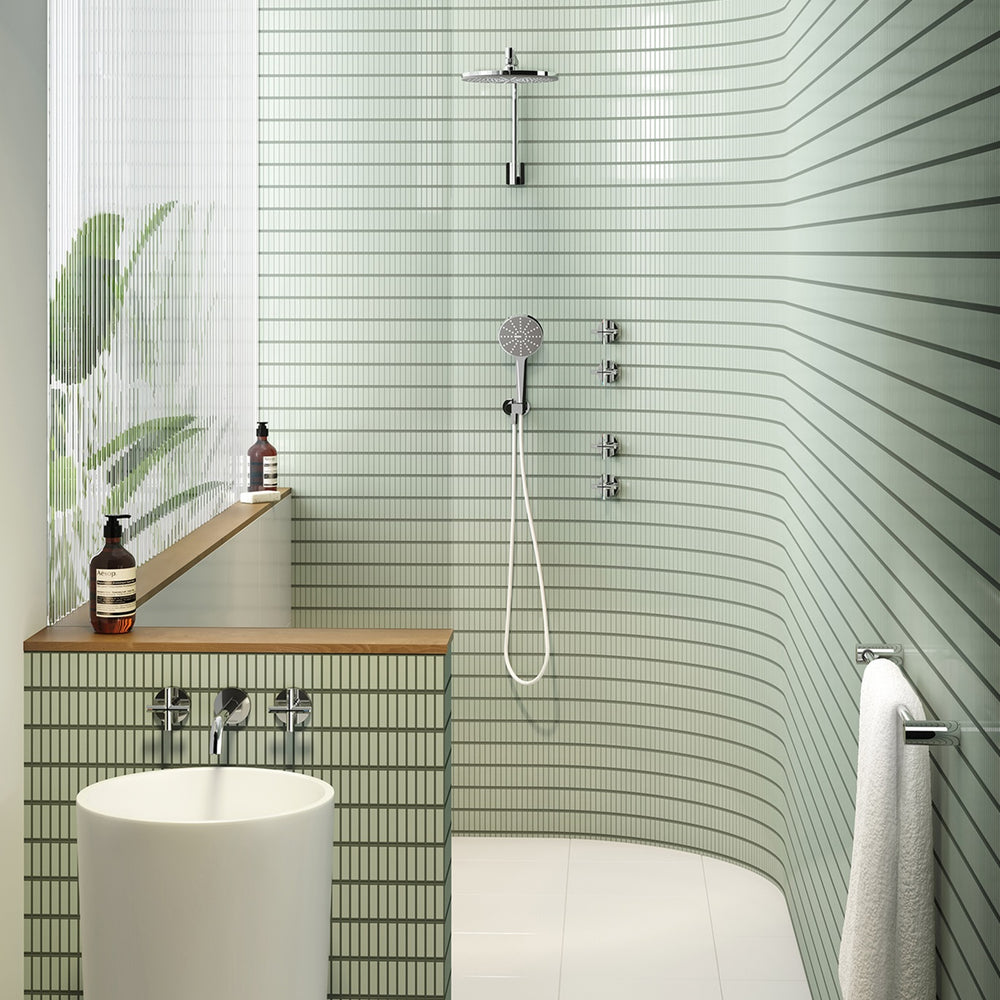 PHOENIX VIVID SLIMLINE PLUS LEAD FREE WALL TOP ASSEMBLIES EXTENDED SPINDLES CHROME