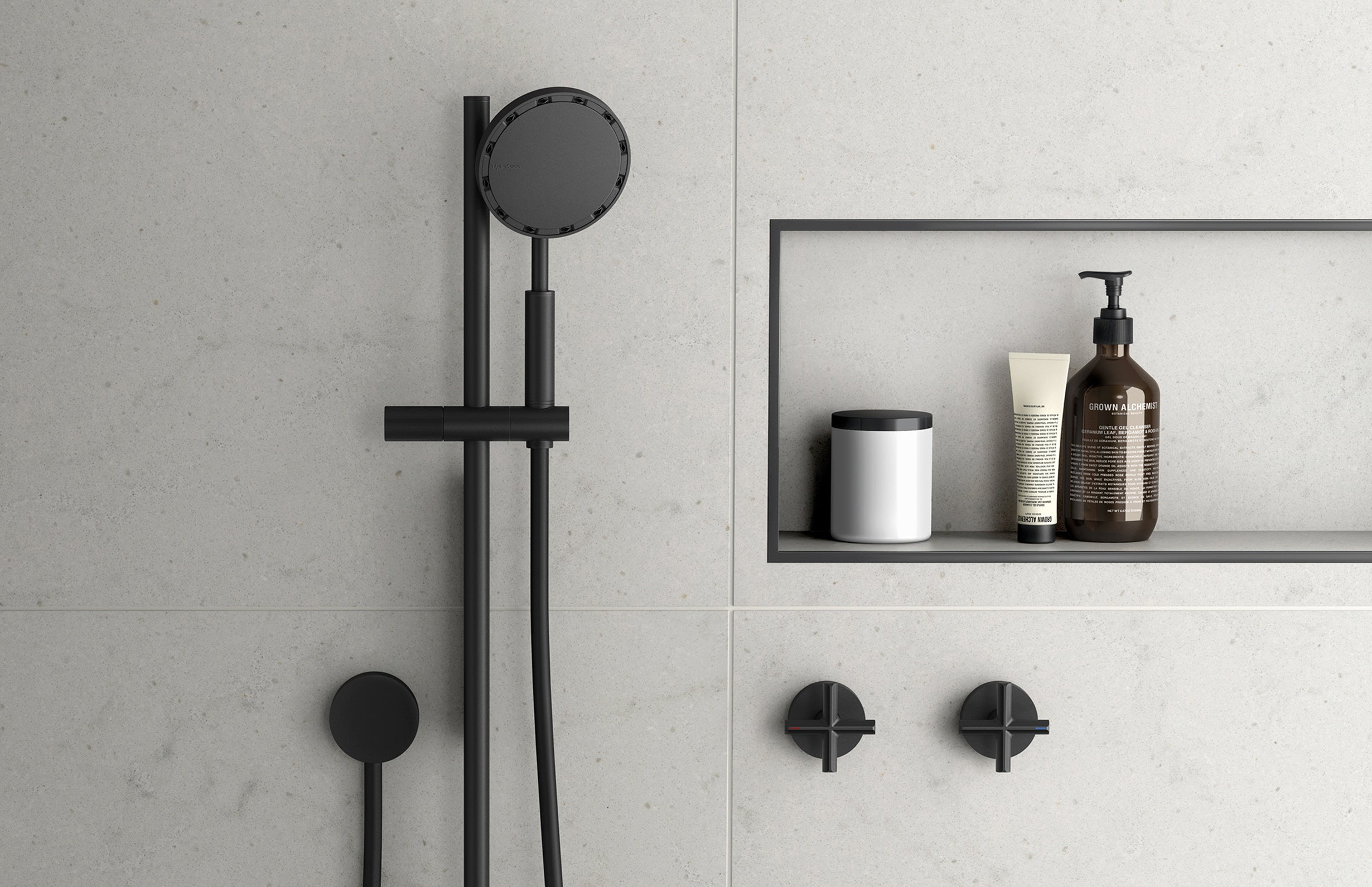 PHOENIX VIVID SLIMLINE PLUS LEAD FREE WALL TOP ASSEMBLIES EXTENDED SPINDLES MATTE BLACK