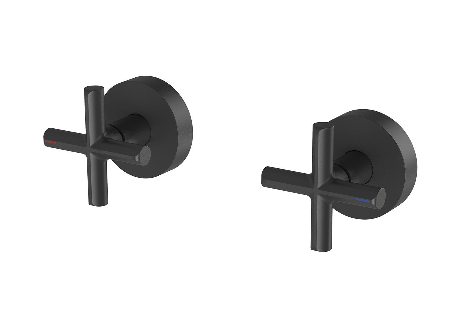 PHOENIX VIVID SLIMLINE PLUS LEAD FREE WALL TOP ASSEMBLIES EXTENDED SPINDLES MATTE BLACK