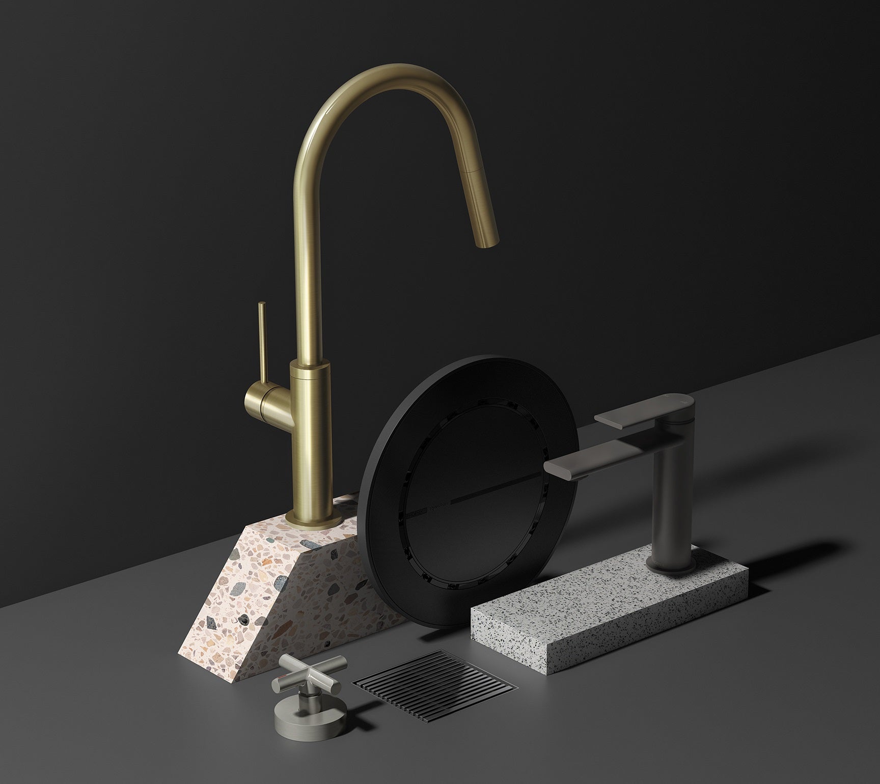 PHOENIX VIVID SLIMLINE LEAD FREE PLUS WALL TOP ASSEMBLIES EXTENDED SPINDLES BRUSHED NICKEL