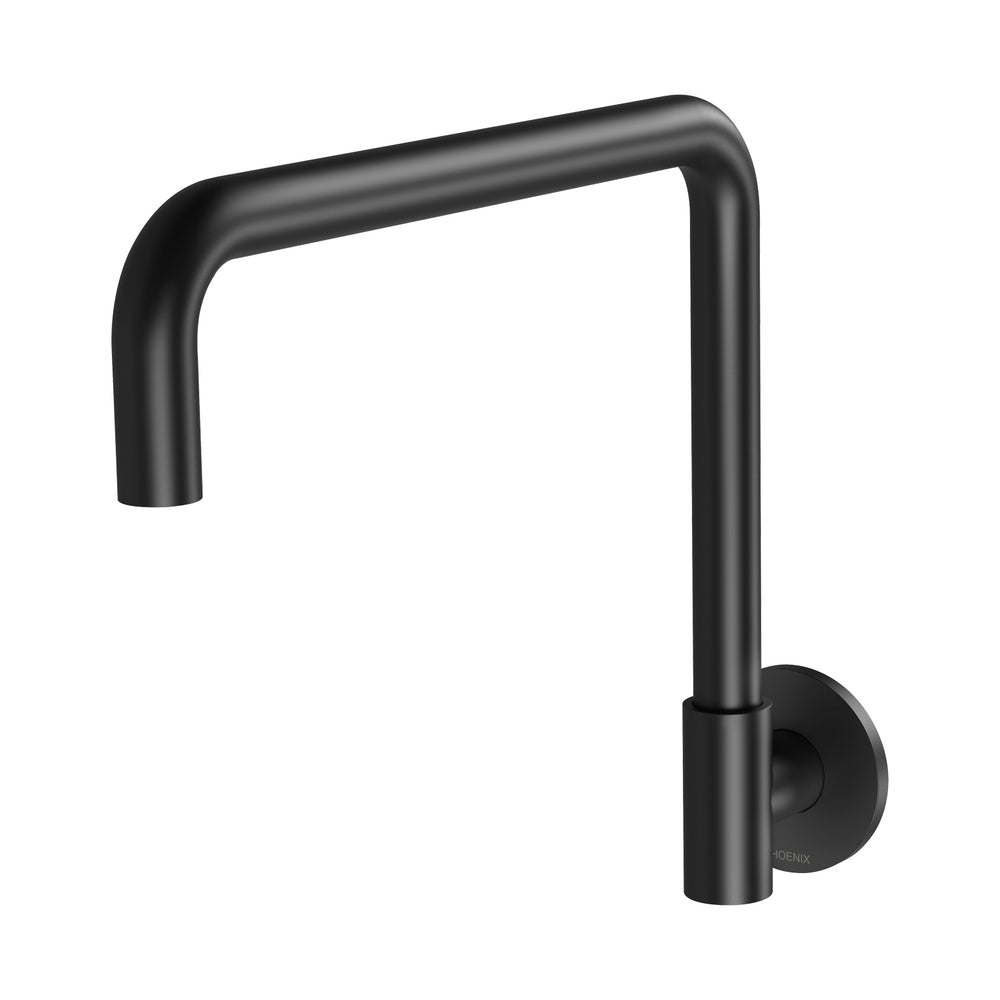 PHOENIX VIVID SLIMLINE PLUS WALL SINK OUTLET 240MM MATTE BLACK