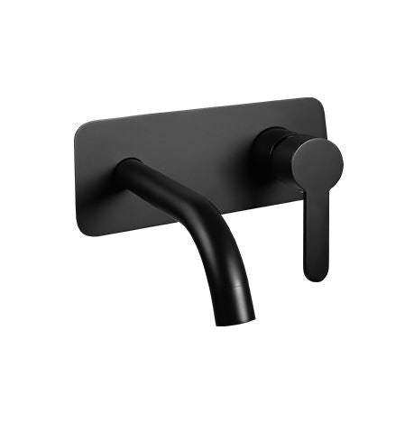 LINKWARE LOUI WALL OUTLET MIXER 200MM MATTE BLACK