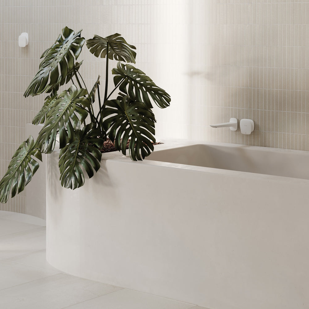 PHOENIX NUAGE WALL BASIN BATH MIXER SET 200MM MATTE WHITE