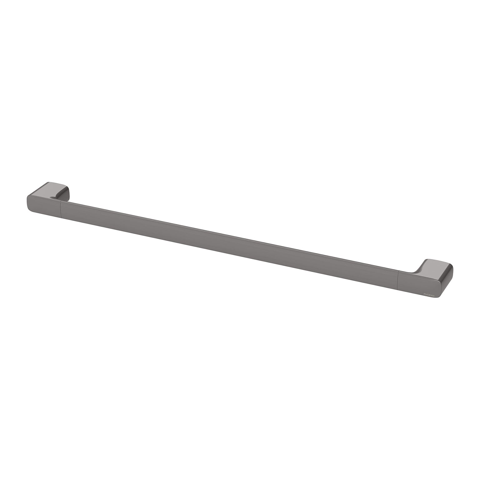 PHOENIX NUAGE SINGLE NON-HEATED TOWEL RAIL BRUSHED CARBON 600MM AND 800MM