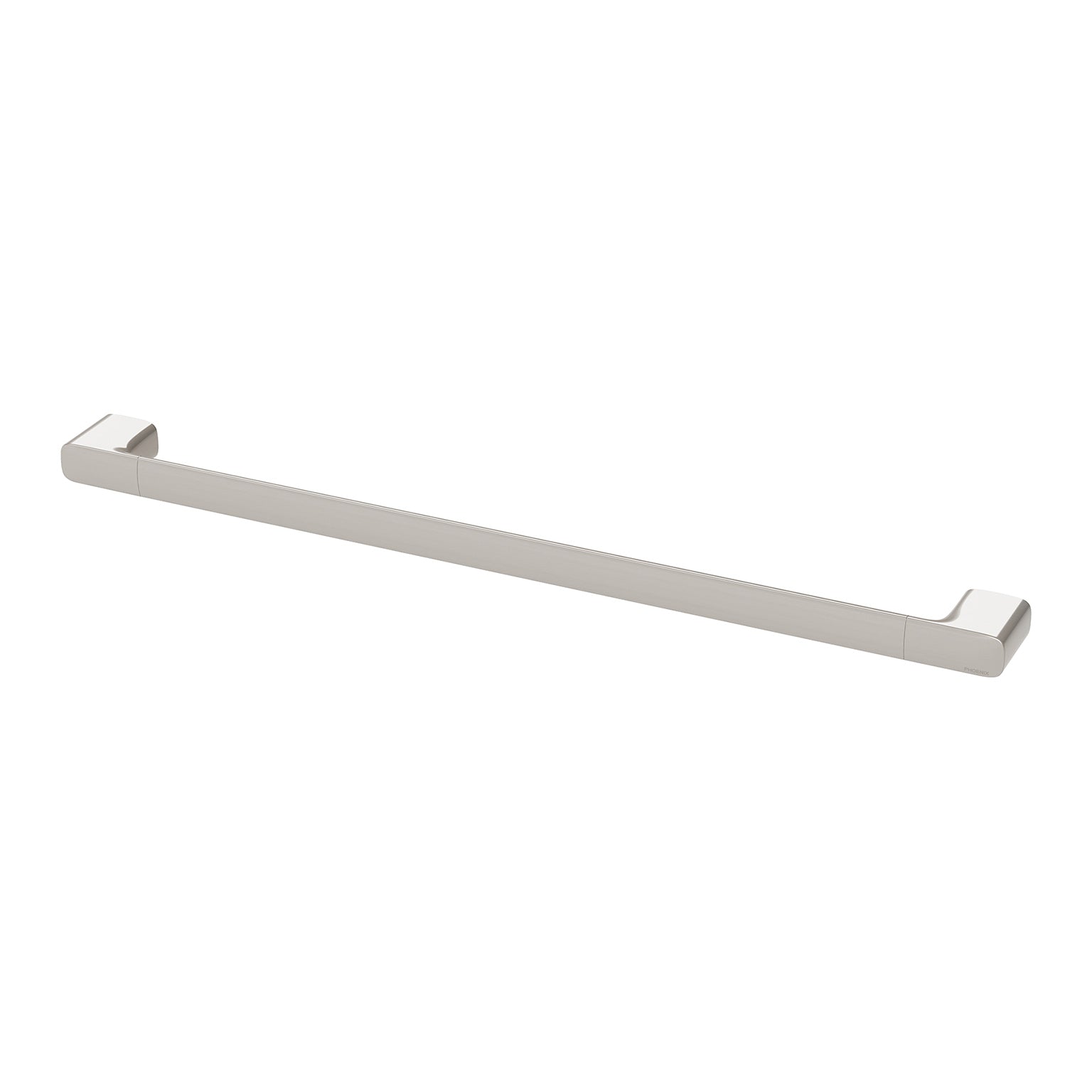 PHOENIX NUAGE SINGLE NON-HEATED TOWEL RAIL BRUSHED NICKEL 600MM AND 800MM