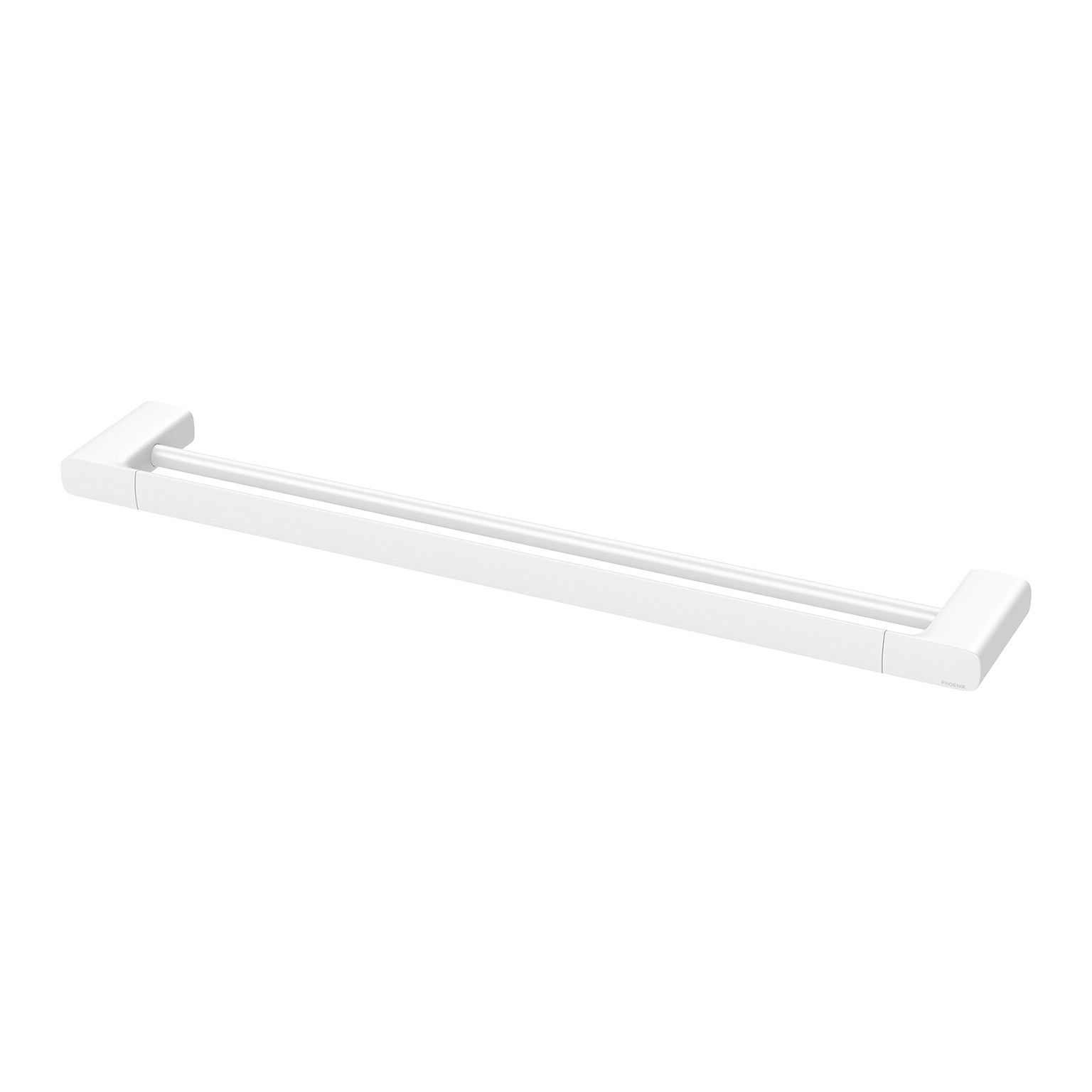 PHOENIX NUAGE DOUBLE NON-HEATED TOWEL RAIL MATTE WHITE 600MM AND 800MM