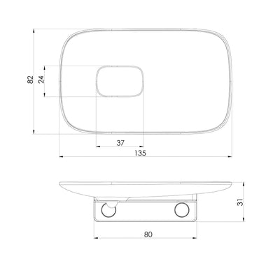 PHOENIX NUAGE SOAP DISH MATTE WHITE 135MM