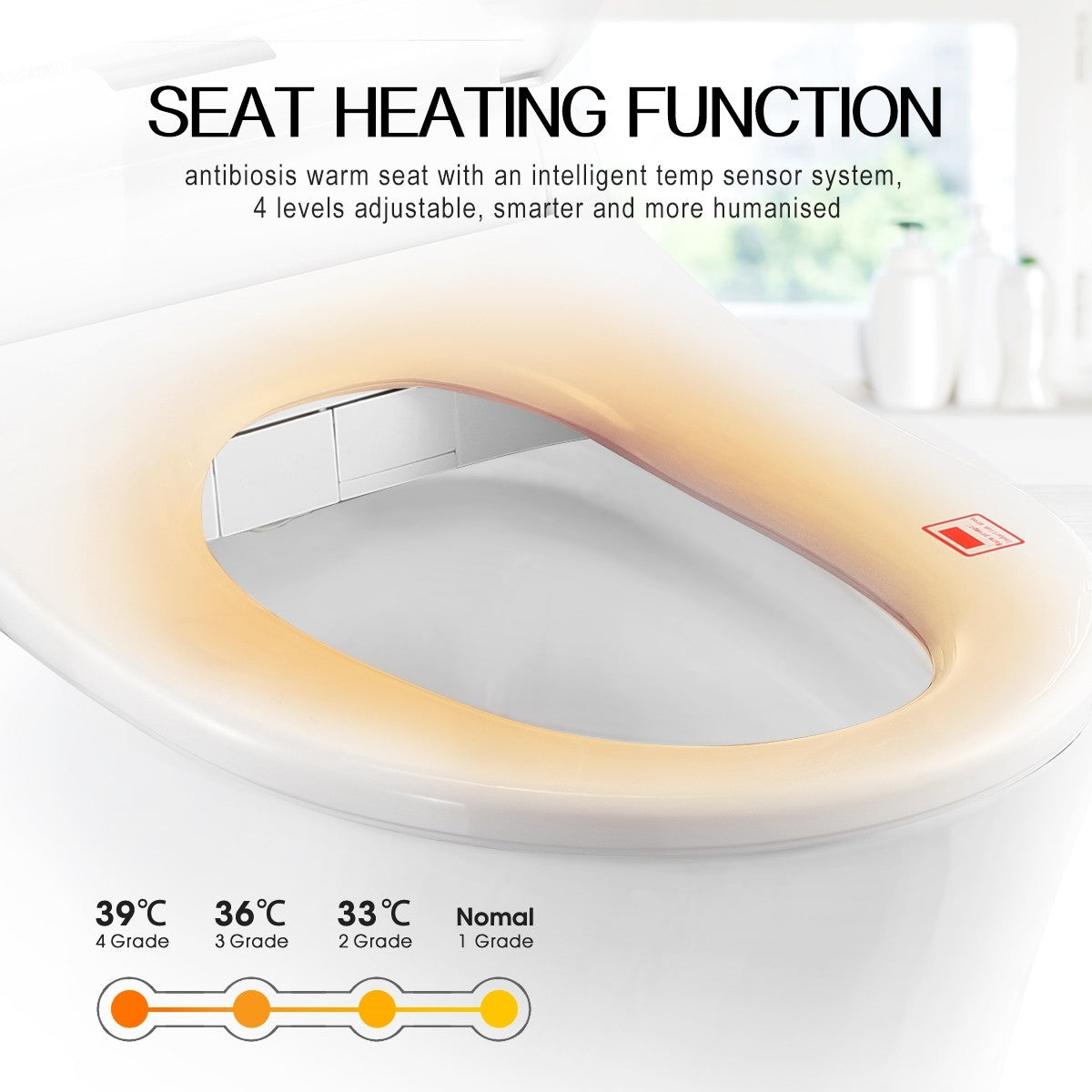 QUOSS SMART ELECTRONIC BIDET / WASHLET WITH REMOTE CONTROL GLOSS WHITE