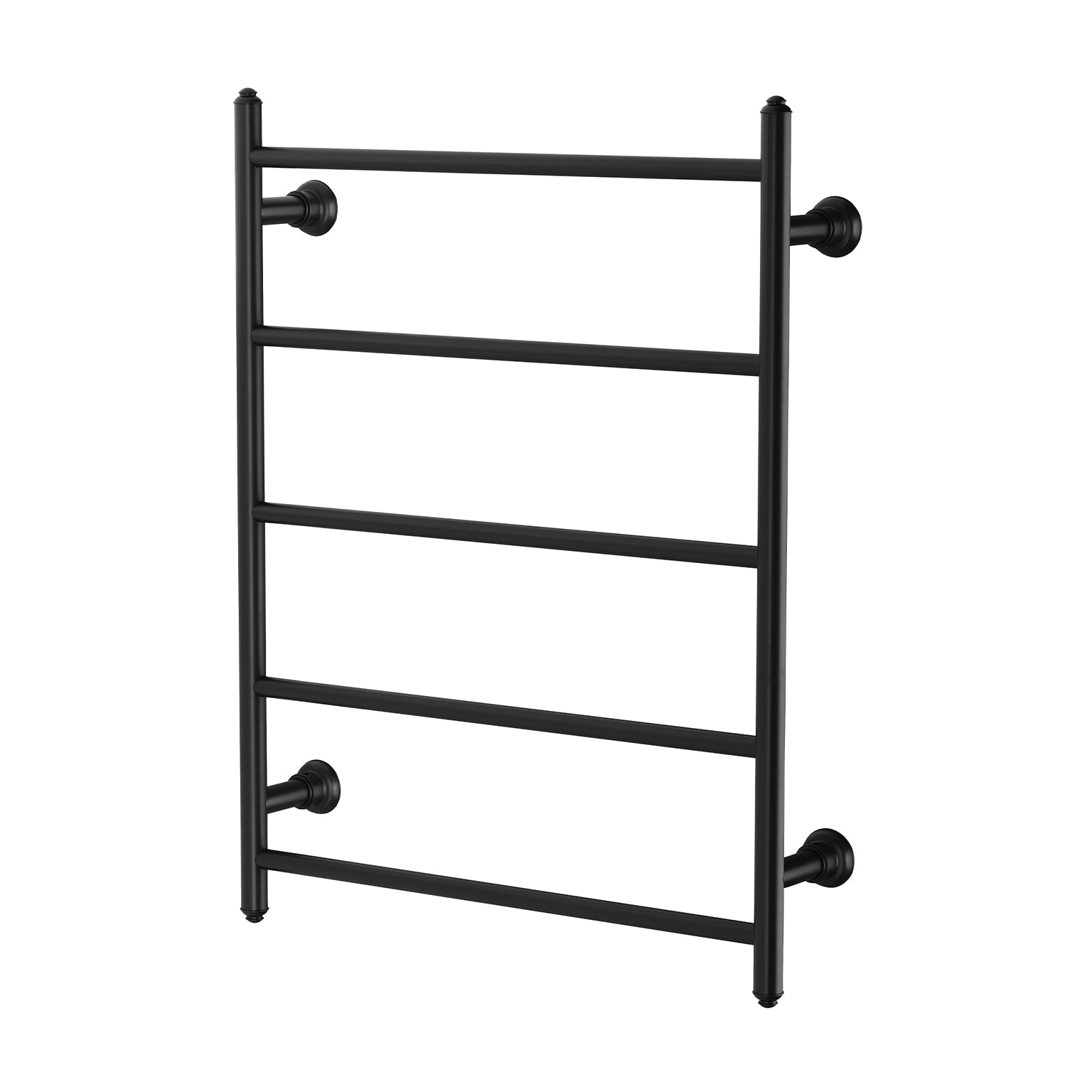 PHOENIX CROMFORD 5-BARS ROUND HEATED TOWEL LADDER MATTE BLACK 550MM