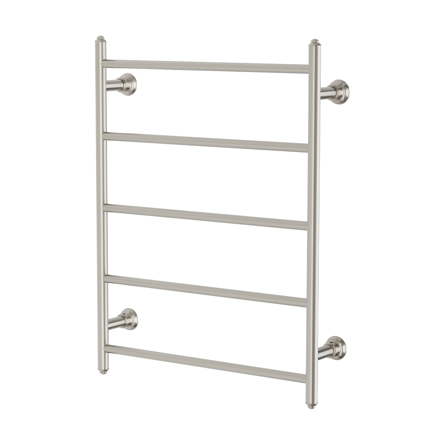 PHOENIX CROMFORD 5-BARS ROUND HEATED TOWEL LADDER BRUSHED NICKEL 550MM