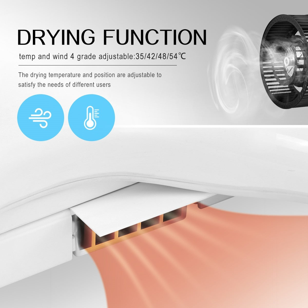 QUOSS SMART ELECTRONIC BIDET / WASHLET WITH REMOTE CONTROL GLOSS WHITE