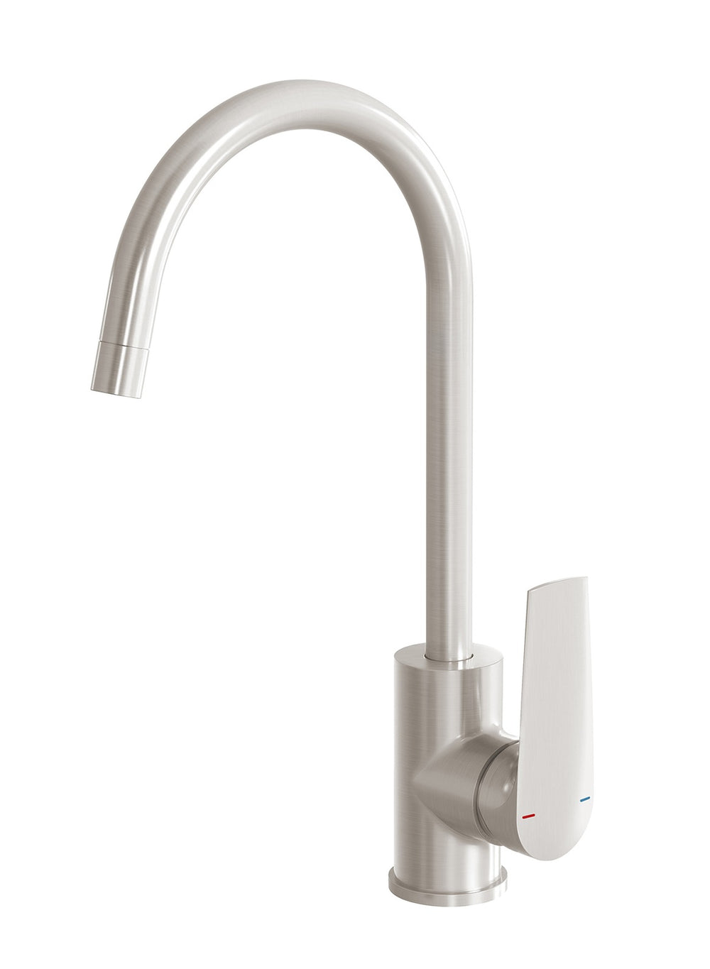 PHOENIX ARLO GOOSENECK SINK MIXER 374MM BRUSHED NICKEL