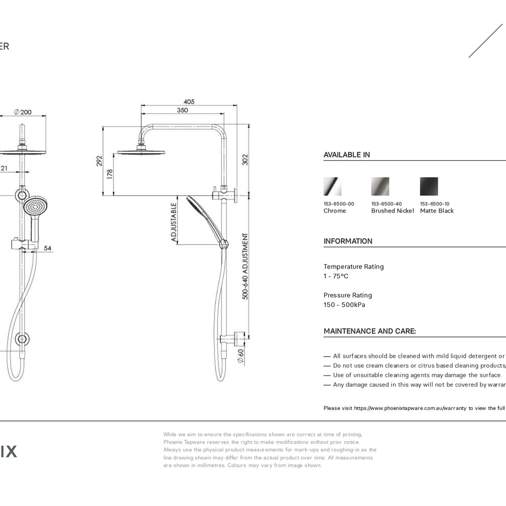 PHOENIX PINA TWIN SHOWER MATTE BLACK
