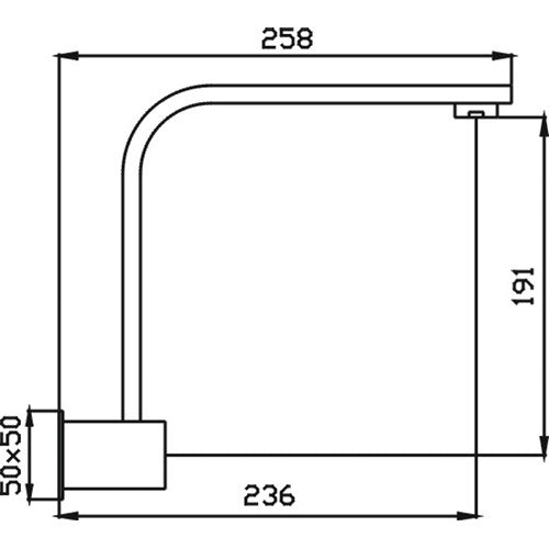 HELLYCAR TONY SWIVEL WALL OUTLET 258MM CHROME