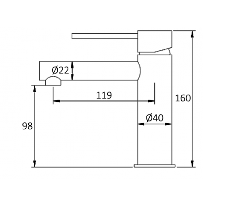 INSPIRE ROUL LEAD FREE BASIN MIXER CHROME