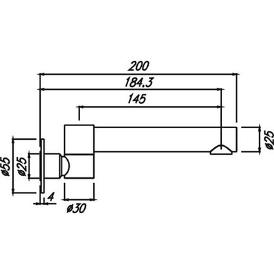 HELLYCAR IDEAL LEAD FREE SWIVEL BATH OUTLET 200MM ROSE GOLD