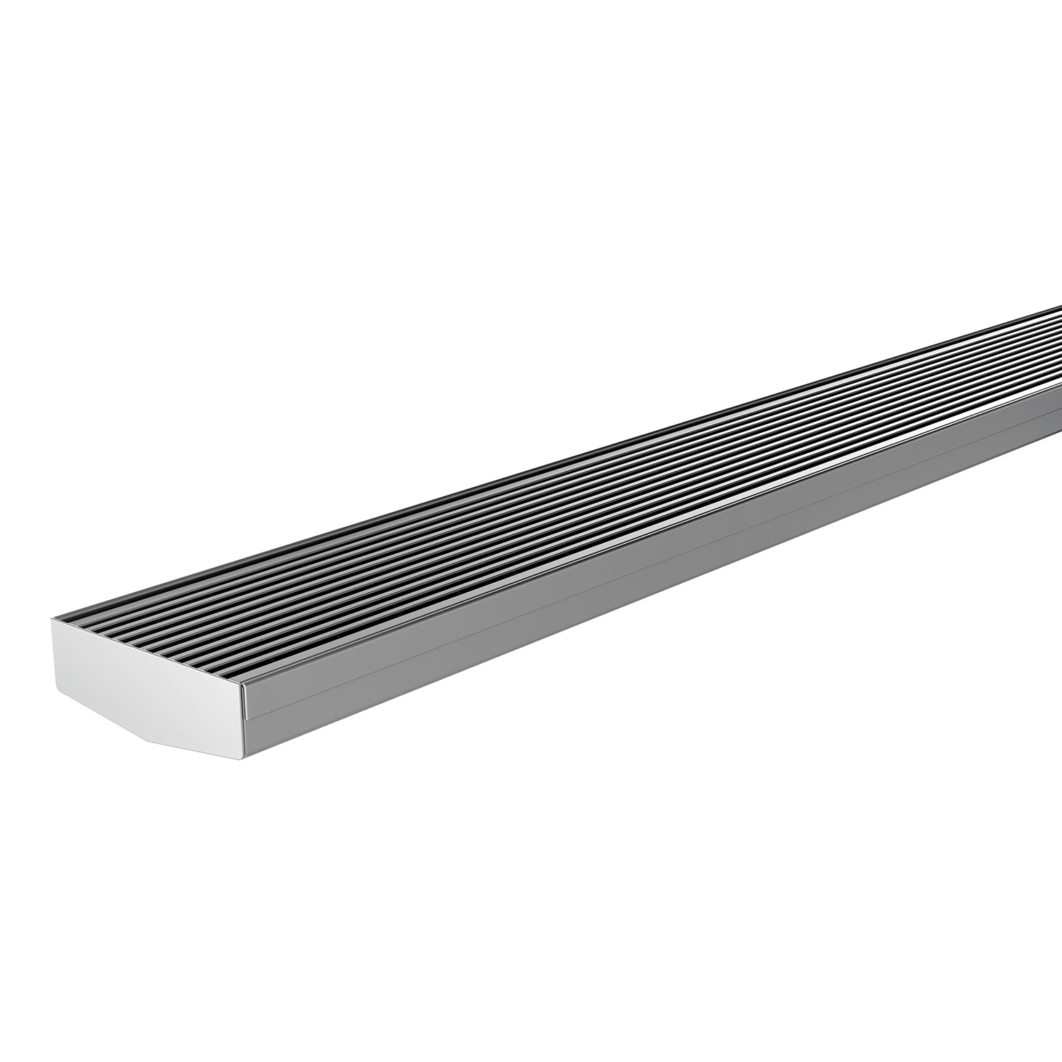 PHOENIX V STAINLESS STEEL 45MM CHANNEL DRAIN HG 75MM OUTLET 600MM, 750MM, 900MM AND 1200MM
