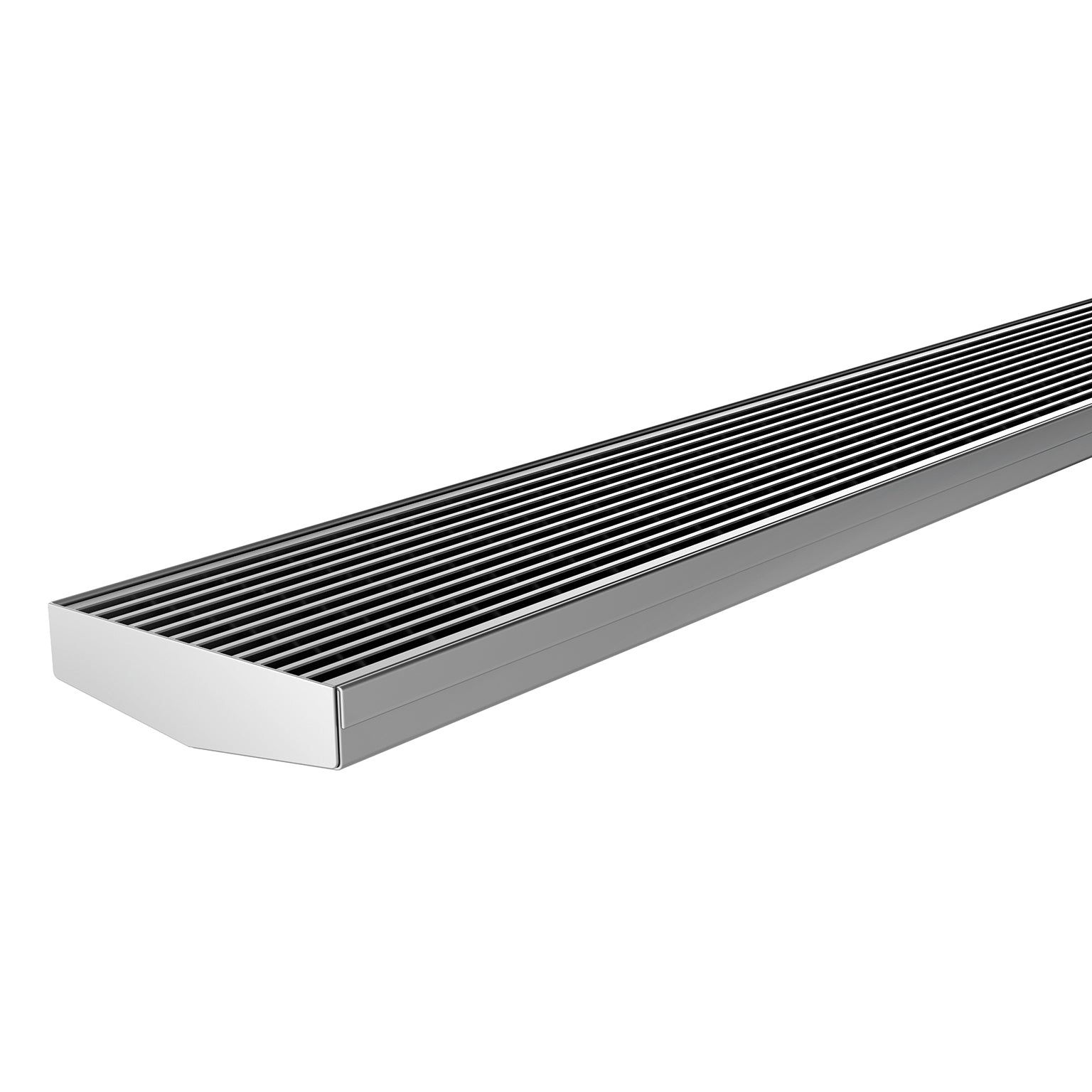 PHOENIX V STAINLESS STEEL 90MM CHANNEL DRAIN HG 100MM OUTLET 600MM, 750MM, 900MM AND 1200MM