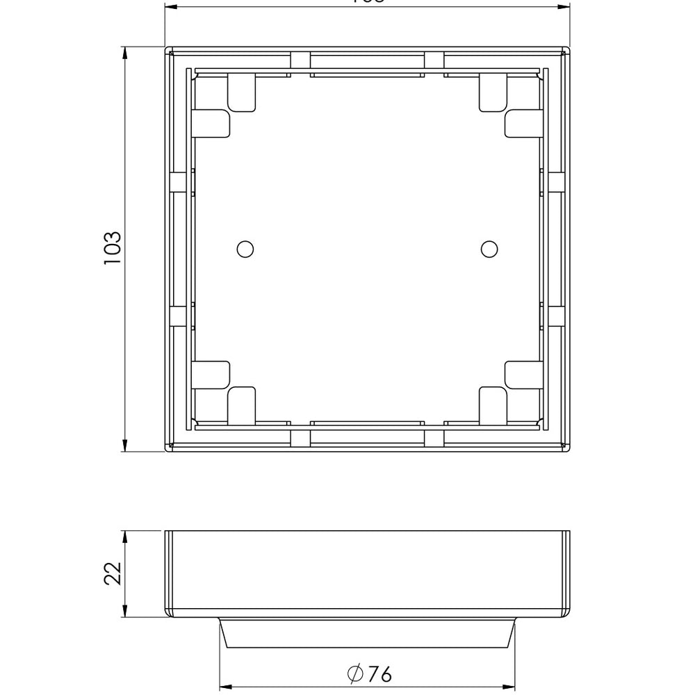 PHOENIX POINT DRAIN TI 100MM OUTLET 76MM