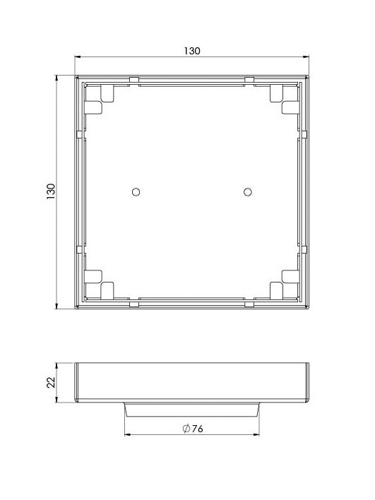 PHOENIX POINT DRAIN TI 130MM OUTLET 76MM