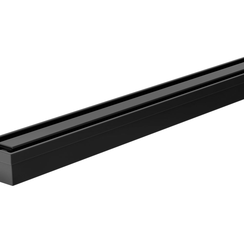 PHOENIX FLAT SLIMLINE 65MM CHANNEL DRAIN 30MM OUTLET MATTE BLACK 600MM, 750MM AND 900MM