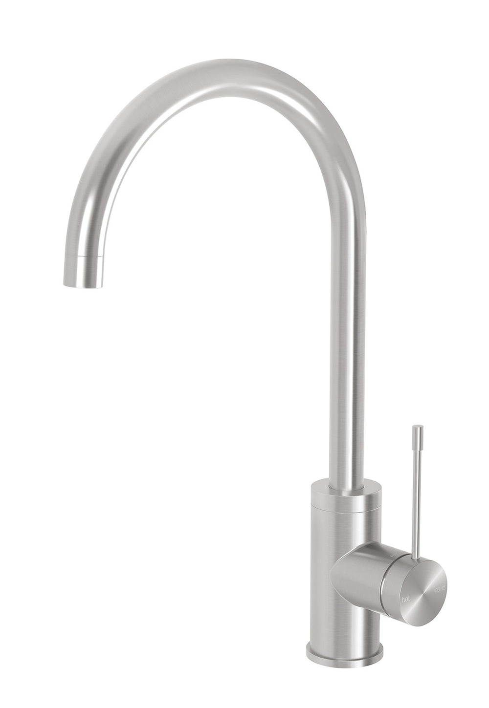 PHOENIX VIVID SLIMLINE GOOSENECK SINK MIXER 200MM STAINLESS STEEL