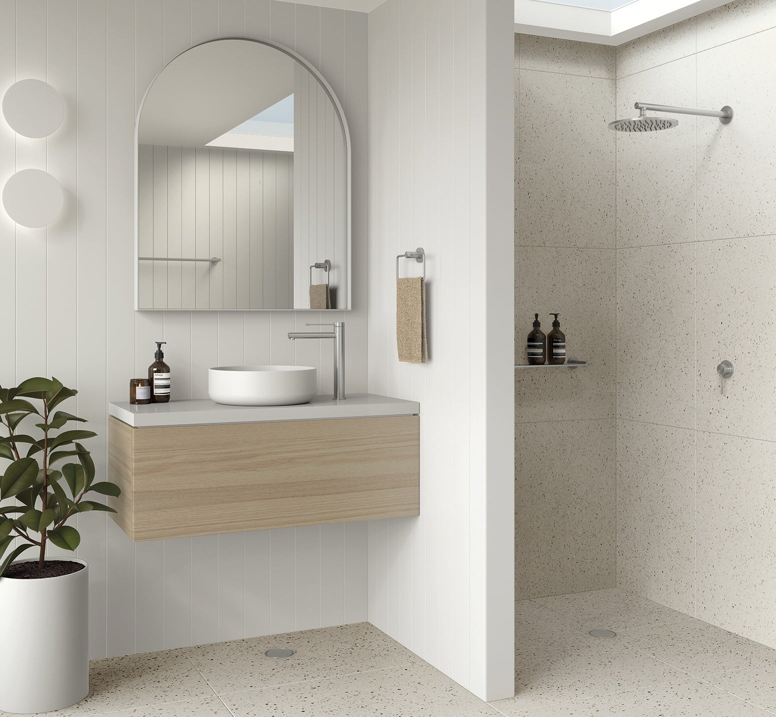 PHOENIX VIVID SLIMLINE LEAD FREE SS 316 SHOWER / WALL MIXER STAINLESS STEEL