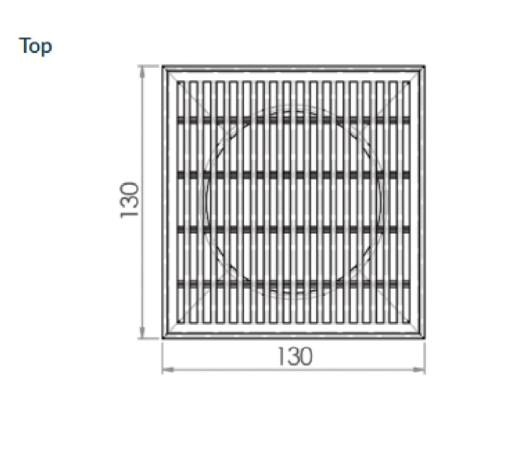 3MONKEEZ WEDGE WIRE POINT DRAIN 130MM GREY