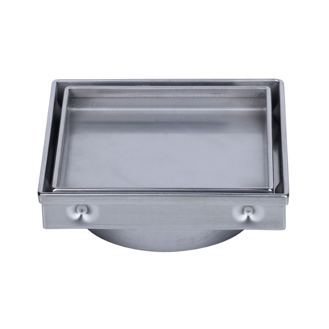 3MONKEEZ TILE INSERT POINT DRAIN 130MM STAINLESS STEEL