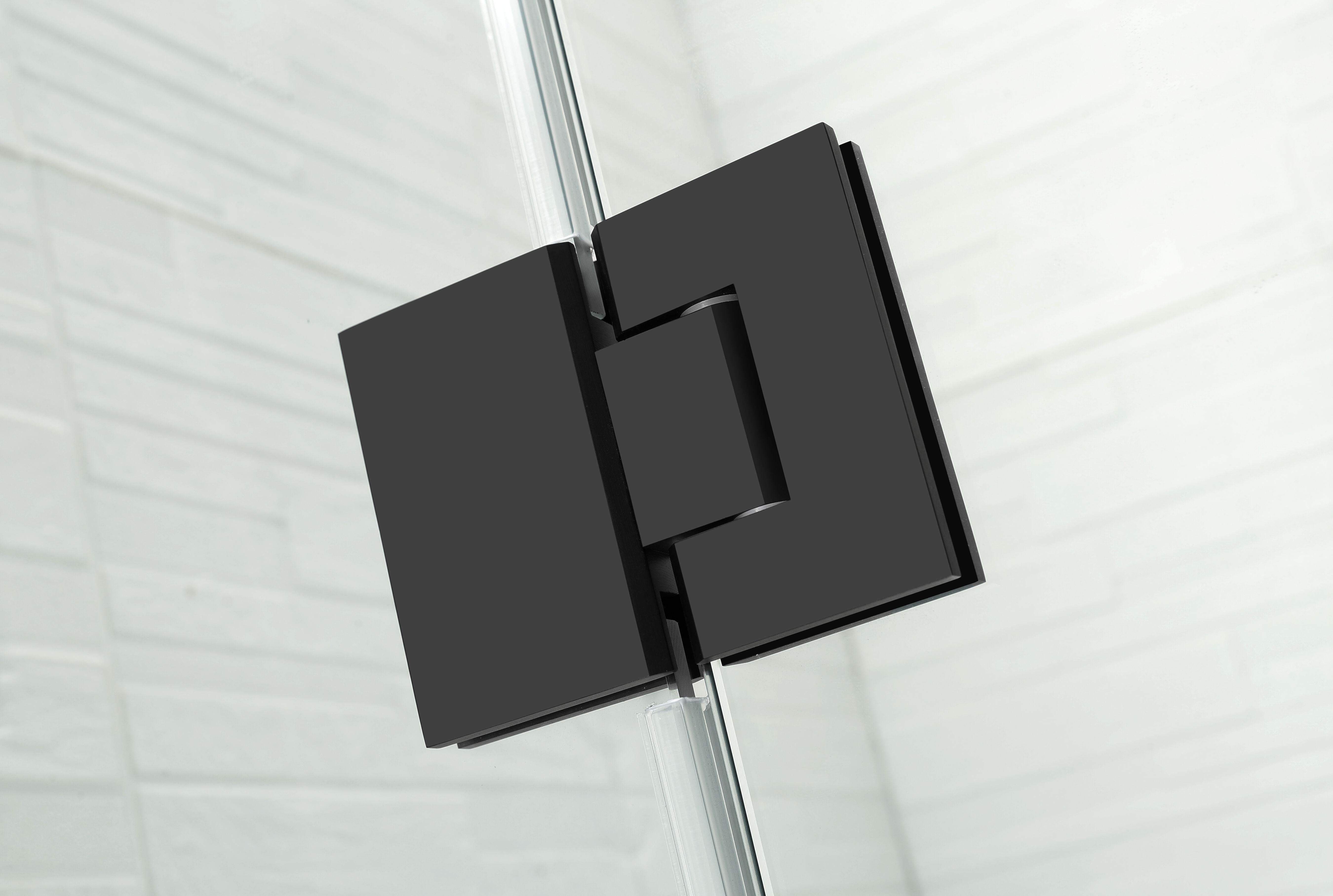 COVEY WALL TO WALL FRAMELESS PIVOTAL HINGE DOOR SHOWER SCREEN MATTE BLACK