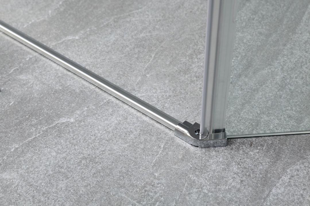 COVEY WALL TO WALL DIAMOND FRAMELESS PIVOT HINGE DOOR CHROME