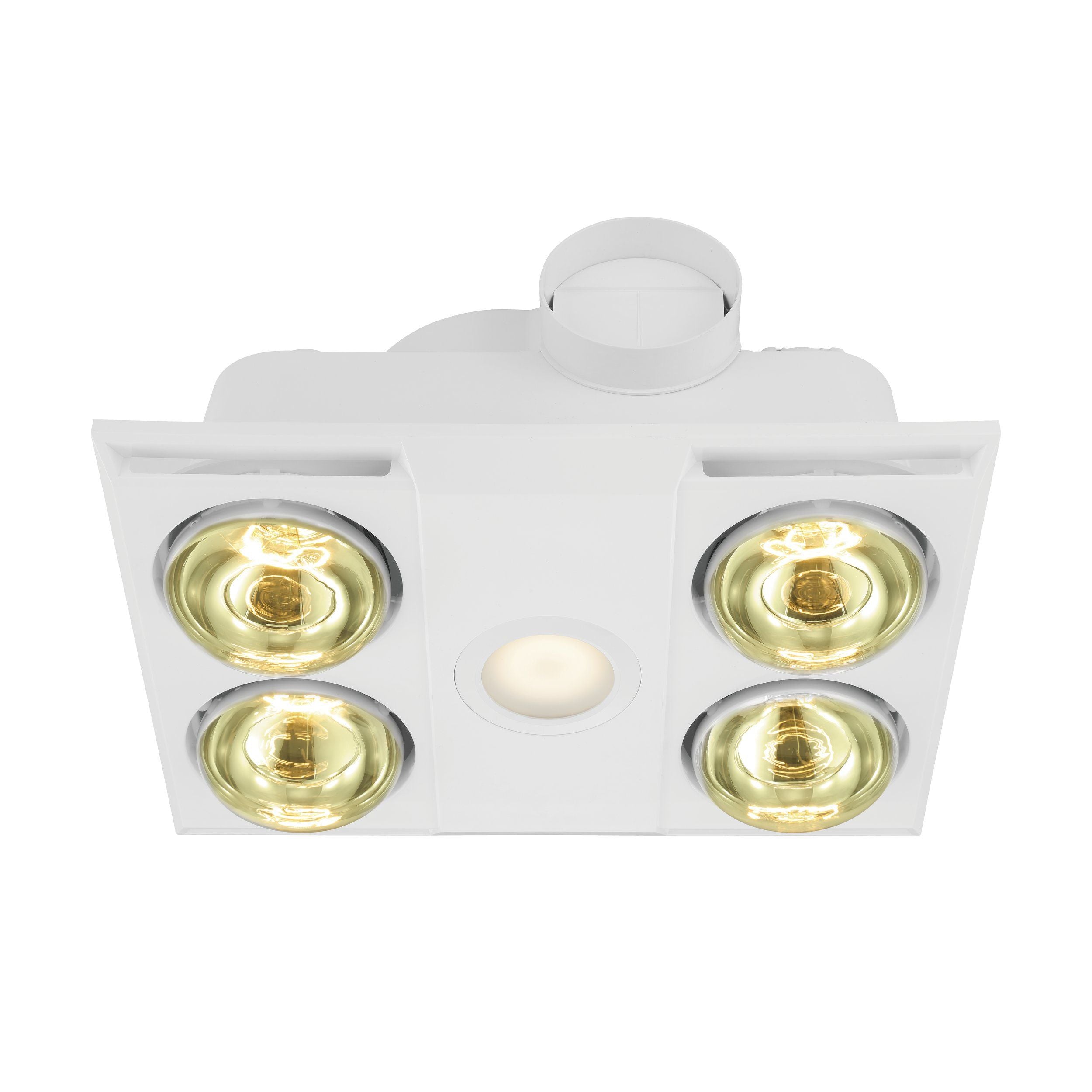 EGLO HEATFLOW 3-IN-1 BATHROOM FAN AND LED LIGHT MATTE BLACK
