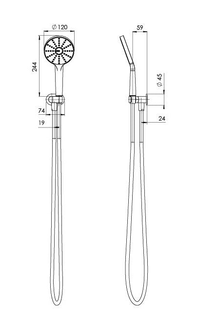 PHOENIX NX VIVE HAND SHOWER CHROME AND WHITE