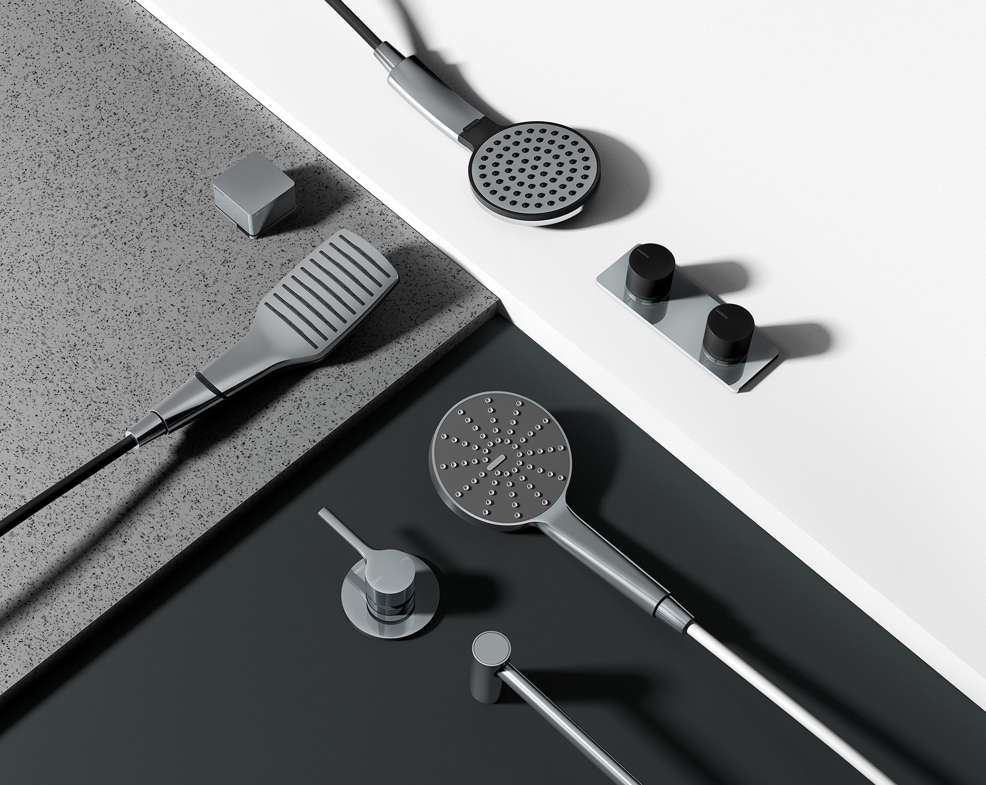 PHOENIX NX QUIL HAND SHOWER CHROME AND MATTE BLACK