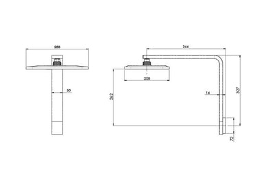 PHOENIX NX ORLI WITH HYDROSENSE SHOWER ARM AND HEAD MATTE BLACK