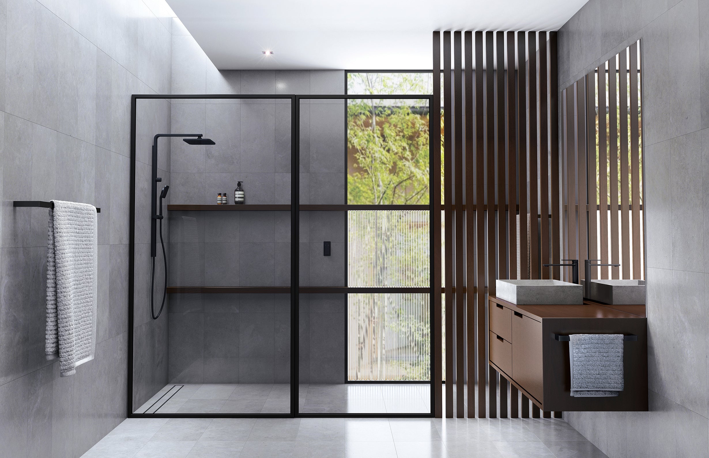 PHOENIX NX ORLI WITH HYDROSENSE TWIN SHOWER MATTE BLACK